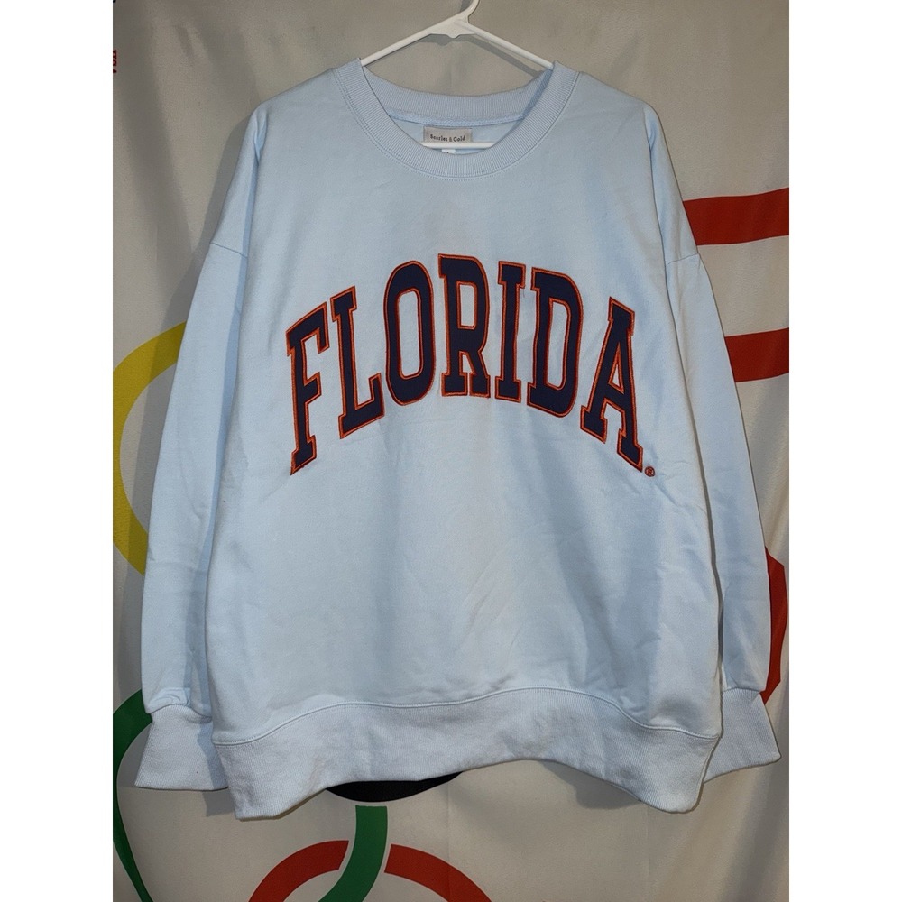 Scarlet & Gold Florida Gators Sweatshirt Womens Large Football Pullover NWT